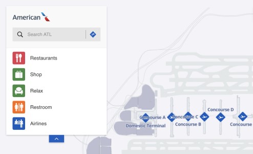 Interactive airport map for ATL