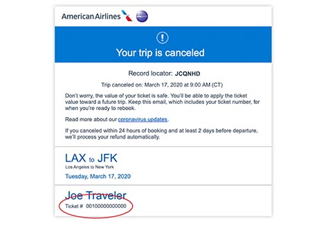 Cancel trip email