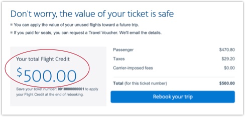 american airlines travel credit voucher